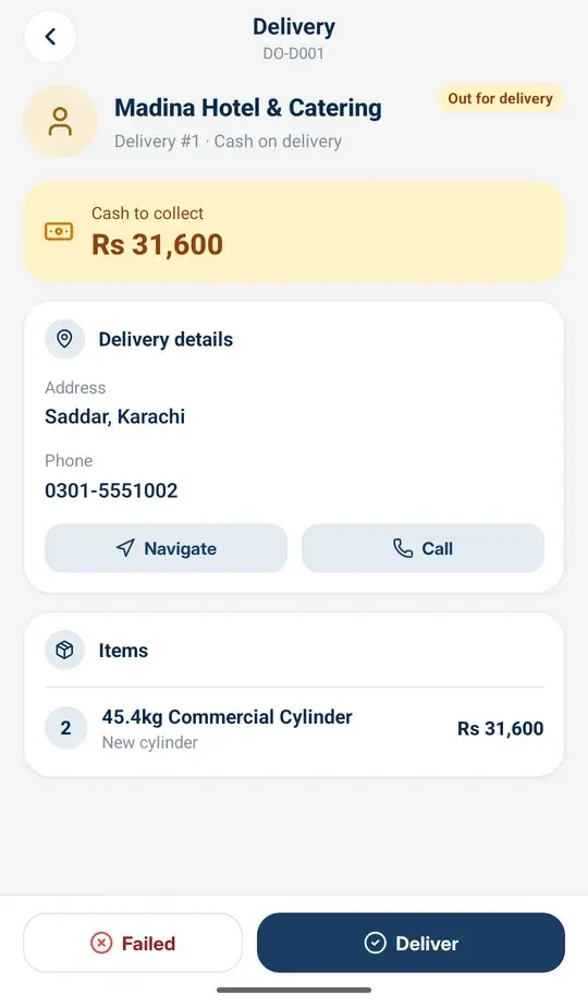 Gasflow Delivery app 2